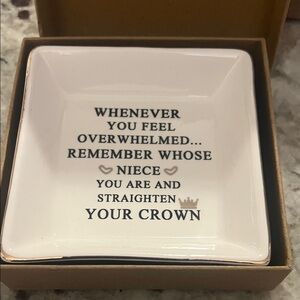 Inspirational White Jewelry Dish